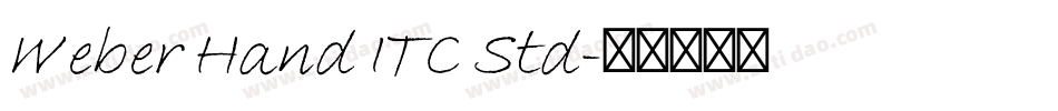 Weber Hand ITC Std字体转换